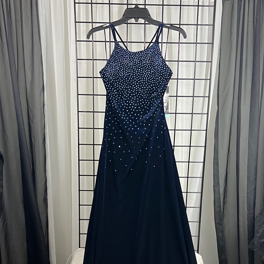 Jump Navy Velvet Dress